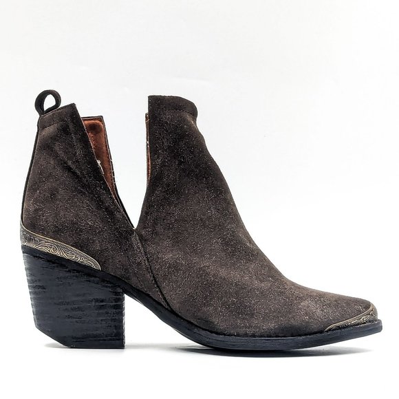 Jeffrey Campbell Cromwell Women Green Suede Western Low ankle boots size 7.5 - Picture 10 of 12